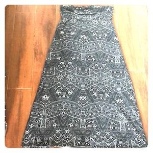 Black and white cotton maxi